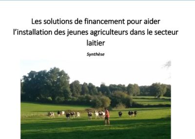 Solutions de financement pour aider l’installation des jeunes agriculteurs en élevage laitier